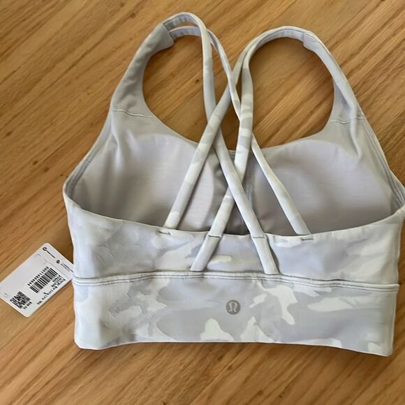 LULULEMON Energy Bra Longline ribbed Incog Camo Jacquard Alpine White Star6 NWT - Picture 4 of 5